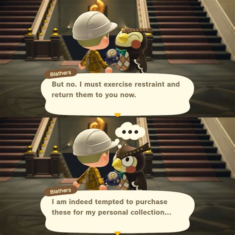 does blathers ever buy fossils